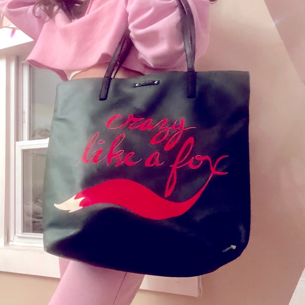 Kate Spade Crazy Like a Fox Green Tote Bag